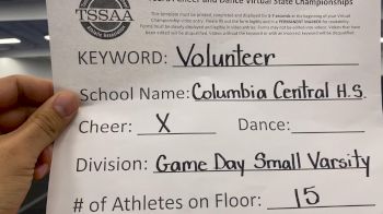 Columbia Central High School [Small Game Day] 2021 TSSAA Cheer & Dance Virtual State Championships