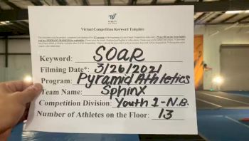 Pyramid Athletics - Sphinx [L1 Youth - Non-Building] 2021 The Regional Summit Virtual Championships