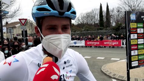 Hugo Houle Riding Alone After Paris-Nice Team Wrecked By Misfortunes