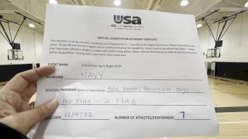 Palos Verdes Peninsula High School [Pep Flag - 2 Flag] 2022 USA Virtual Spirit Regional I