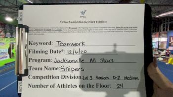 Jacksonville All Stars - Senior Snipers [Level 3 L3 Senior - D2 - Medium] Varsity All Star Virtual Competition Series: Event VII