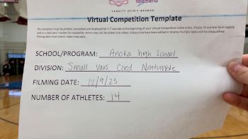 Anoka High School [Varsity Coed Non Tumbling] 2023 UCA & UDA December Virtual Challenge