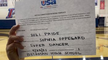 Beckman High School [Open - Solo Finals] 2021 USA Spirit & Dance Virtual National Championships