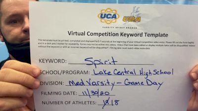 Lake Central High School Varsity [Game Day Varsity] 2020 UCA Hoosier Virtual Regional