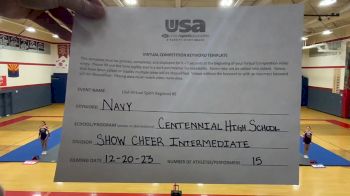 Centennial High School (Peoria) [Varsity Show Cheer Intermediate Small] 2024 USA Virtual Spirit Regional II