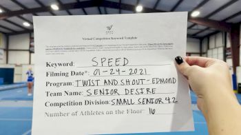 Twist & Shout Edmond - Senior Desire [L4.2 Senior - Small] 2021 Varsity All Star Winter Virtual Competition Series: Event I