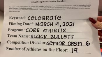 Core Athletix - Black Bullets [L6 Senior Open] 2021 Spirit Festival Virtual Nationals