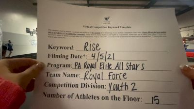 PA Royal Elite All Stars - Royal Force [L2 Youth - D2 - Small] 2021 The Regional Summit Virtual Championships