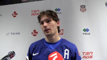 Teddy Stiga Talks About Scoring His First WJC Goal Since Last Year,