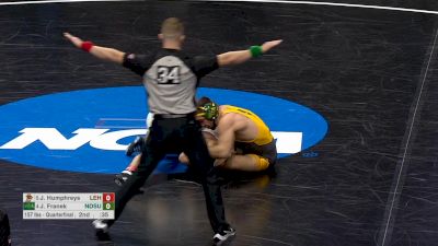 157 lb Quarterfinal, Josh Humphreys, Lehigh vs Jared Franek, NDSU