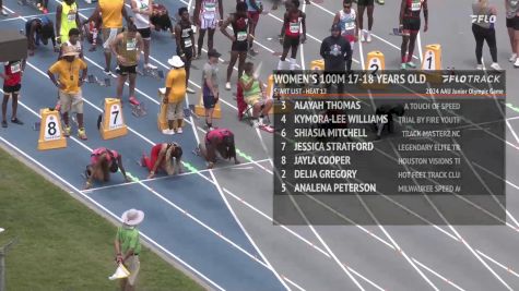 Kymora-Lee Williams Leads All Girls Through 100m First Round, Hitting 11.67 On The Clock