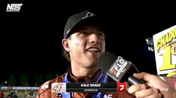 Kale Drake Reacts After USAC Midwest Midget Finale Win At Jefferson County