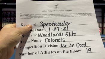 Woodlands Elite OR - Woodlands Elite - OR - Colonels [L6 Junior Coed] 2021 ATC International Virtual Championship