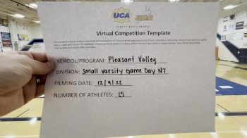 Pleasant Valley High School [Game Day Varsity - Non-Tumble] 2022 UCA & UDA December Virtual Regional