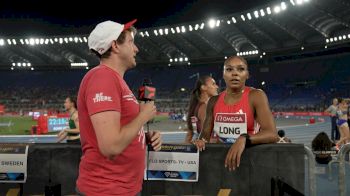 McKenzie Long Talks About First Major Pro Season After 2025 Rome Diamond League 200m