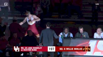 197 lbs Jake Woodley, Oklahoma vs. Willie Miklus, Iowa State