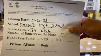 Oakville High School [Junior Varsity - Kick Virtual Finals] 2021 NDA High School National Championship