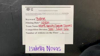 Hialeah Gardens Middle School Isabella N. [Junior - Solo] 2020 NDA December Virtual Championship