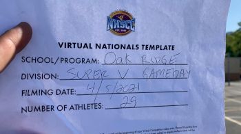 Oak Ridge High School [Virtual Super Varsity - Game Day Semi Finals] 2021 UCA National High School Cheerleading Championship
