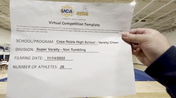 Casa Roble High School [Super Varsity - Non Tumble] 2022 UCA West Virtual Regional