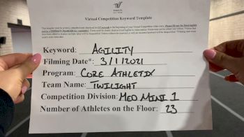 Core Athletix - Twilight [Level 1 L1 Mini] 2021 Varsity All Star Winter Virtual Competition Series: Event III