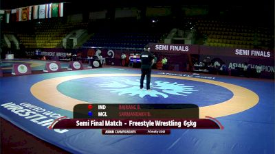 65 kg Semifinal, Bajrang (IND) vs Sarmandakh (MGL)