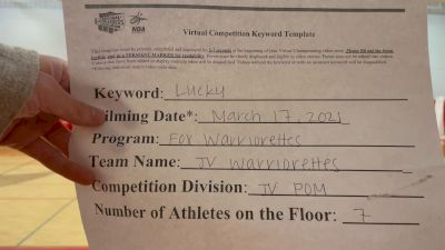 Fox JV High School - Warriorettes [Junior Varsity - Pom] 2021 NCA & NDA Virtual March Championship