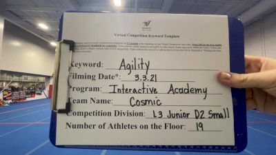 Interactive Academy - Cosmic [L3 Junior - D2 - Small - B] 2021 Varsity All Star Winter Virtual Competition Series: Event III