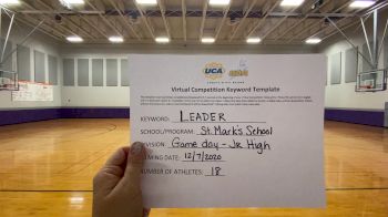 St Marks School [Game Day Junior High] 2020 UCA Louisiana Virtual Regional