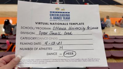 Ottawa University Arizona [Virtual Open Small Coed Semi Finals] 2021 UCA & UDA College Cheerleading & Dance Team National Championship