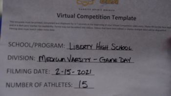 Liberty High School [Varsity - Game Day] 2021 UDA Spirit of the Midwest Virtual Challenge